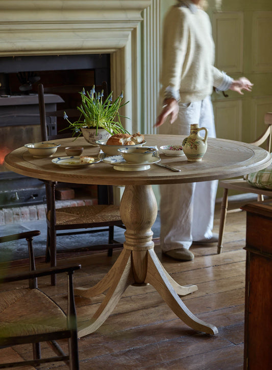 Ellery Oak Round Dining Table