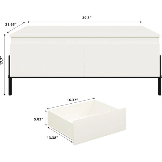Coffee Table White Center Table Modern Living Room Table