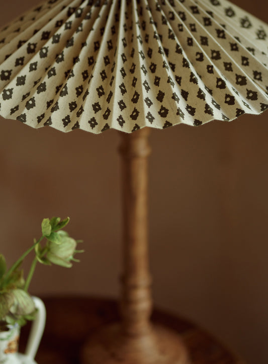 Nora Pleated Lampshade, Large, Ditsy Olive