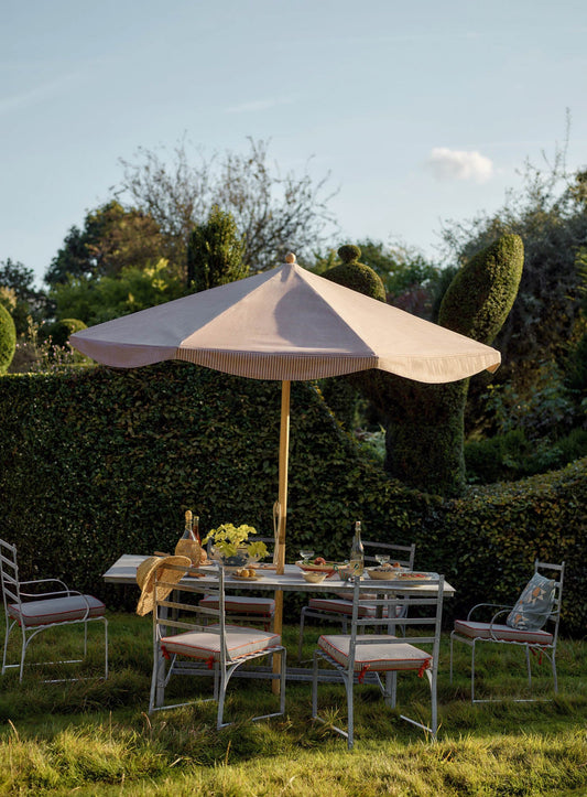 Polperro Parasol, Pink Stripe