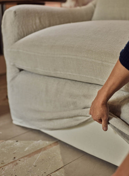 Warren Loose Cover Sofa, Flax Linen