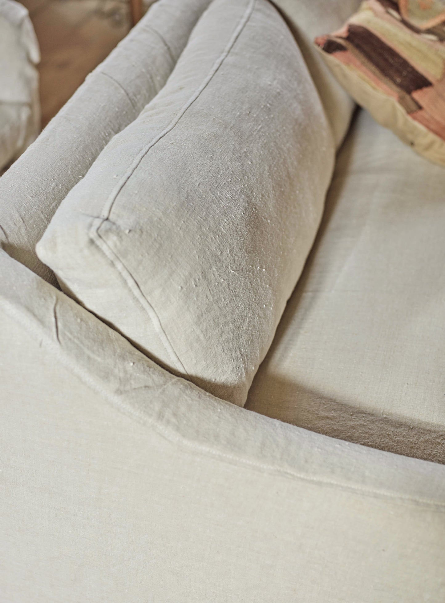 Warren Loose Cover Sofa, Flax Linen