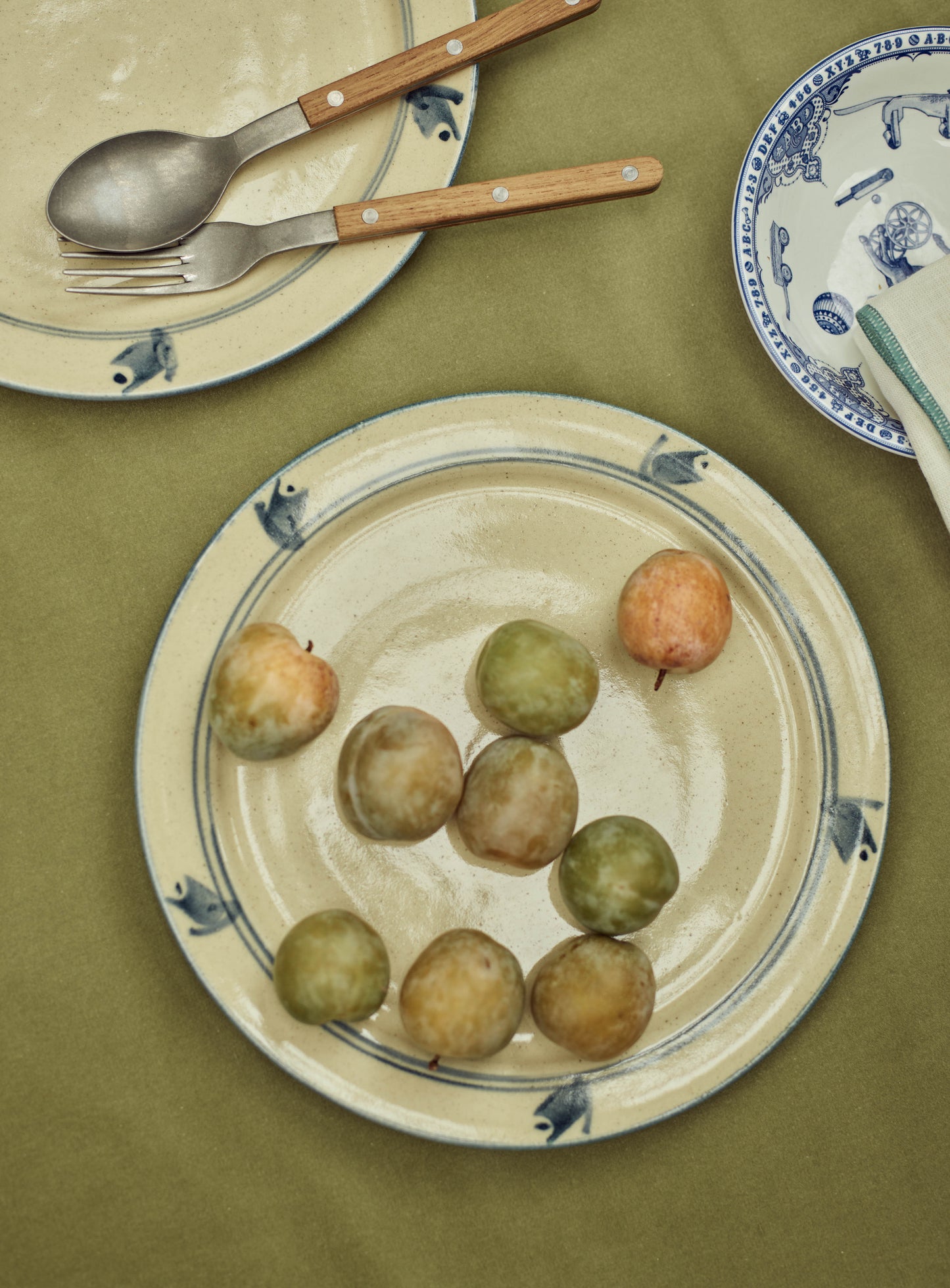 Inky Painted Dinner Plate