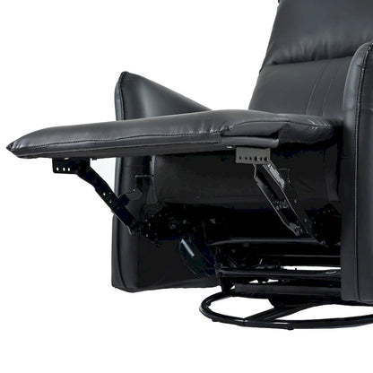 Power 270 Swivel Rocker Recliner Chair with USB Ports, Electric PU Small Recliners for Small Spaces