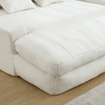 Chenille 2 seater lazy sofa With 5 back pillows