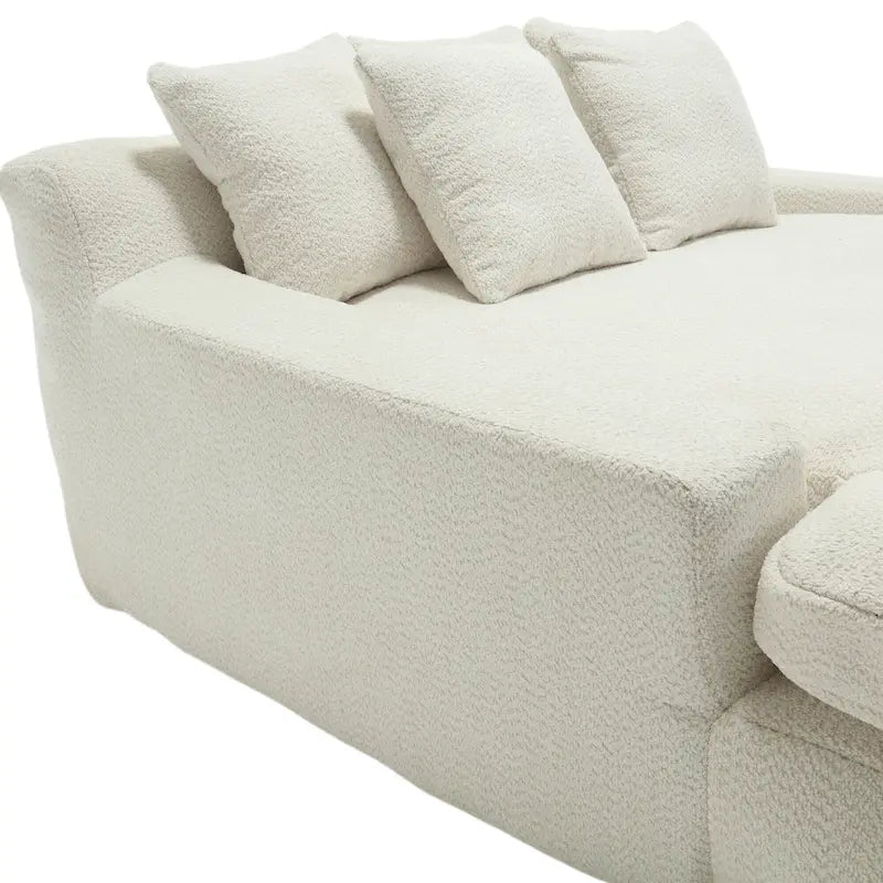 Chenille 2 seater lazy sofa With 5 back pillows