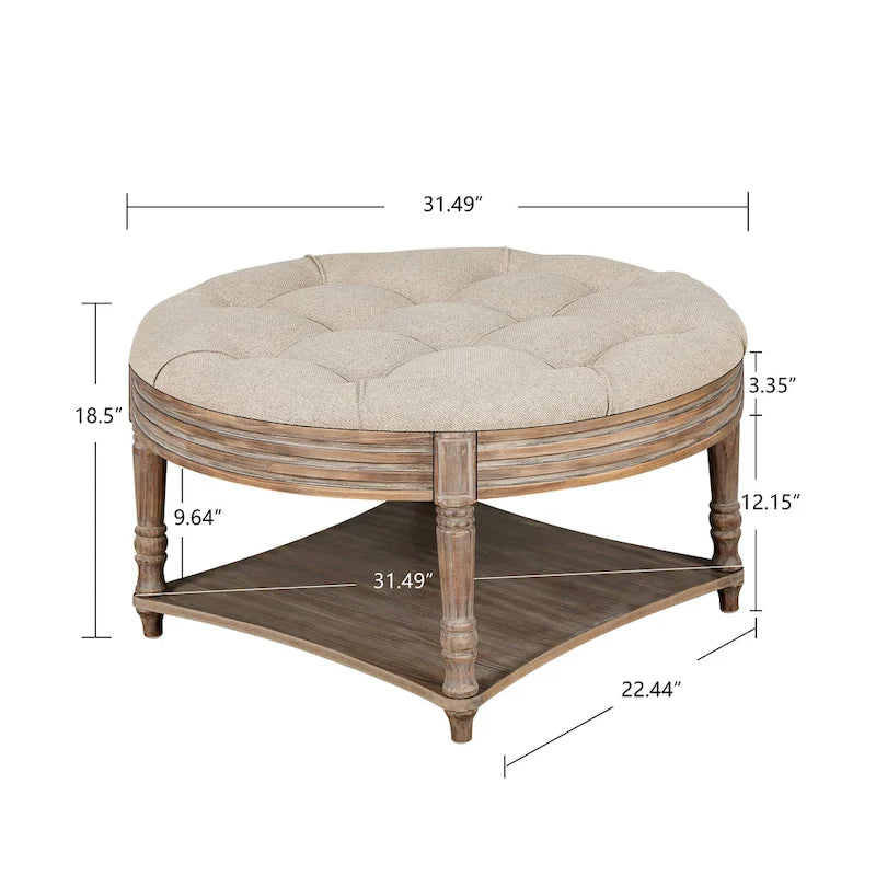 Large Round Ottoman Coffee Table