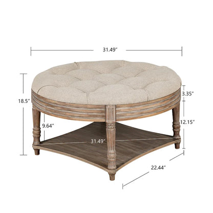 Large Round Ottoman Coffee Table