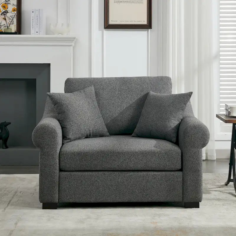 Modern Chenille Oversized Armchair
