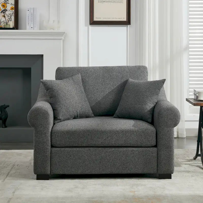 Modern Chenille Oversized Armchair