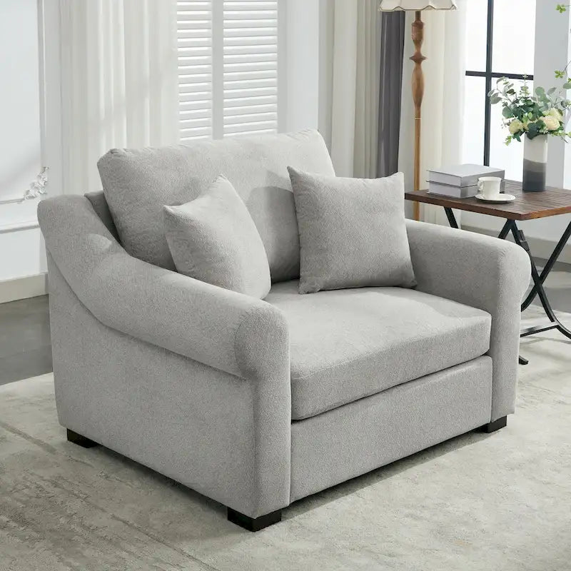 Modern Chenille Oversized Armchair