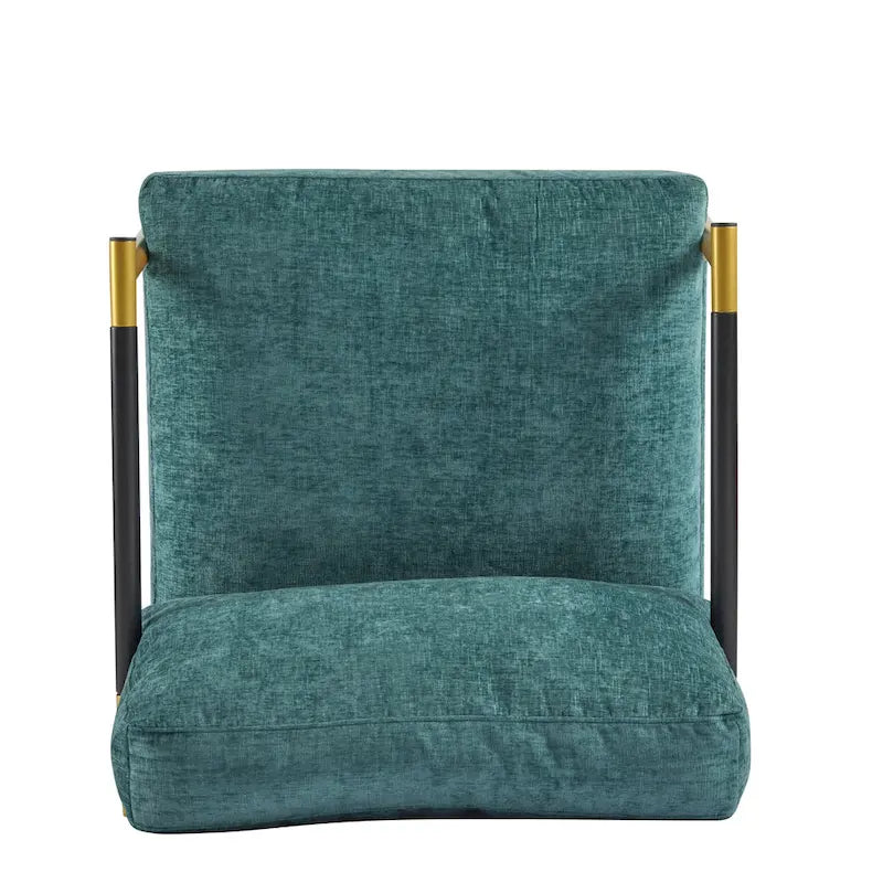 Varsts Modern Upholstered Accent Chair with Wood Frame, Emerald by Christopher Knight Home