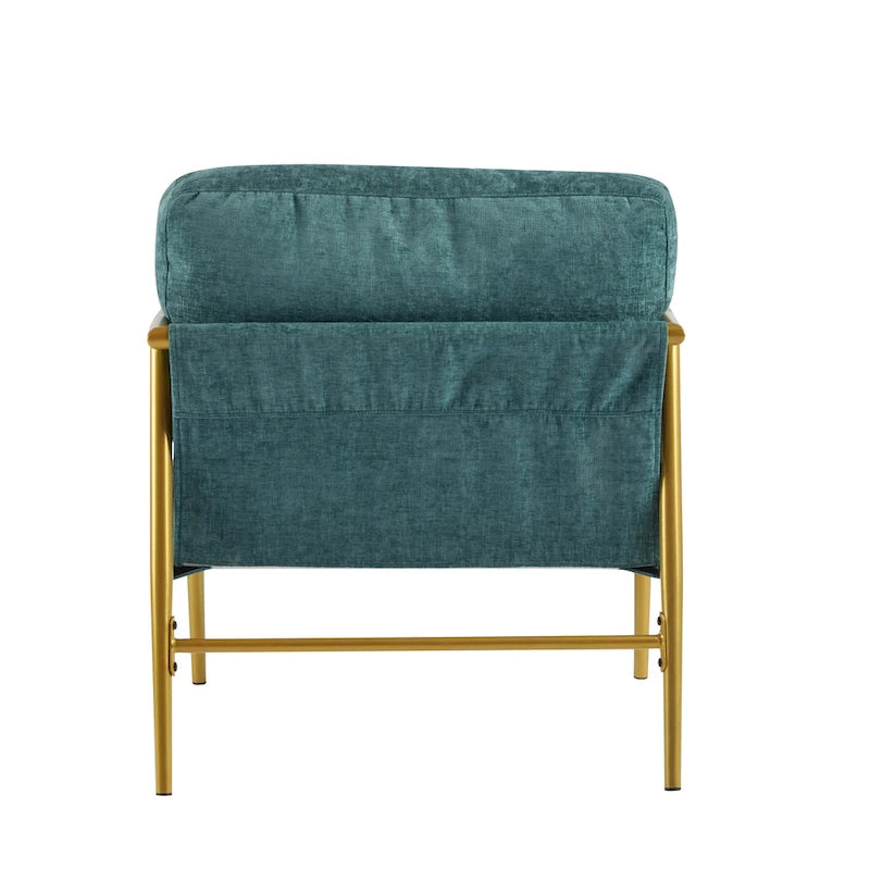 Varsts Modern Upholstered Accent Chair with Wood Frame, Emerald by Christopher Knight Home