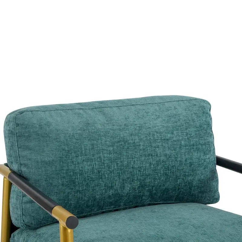 Varsts Modern Upholstered Accent Chair with Wood Frame, Emerald by Christopher Knight Home