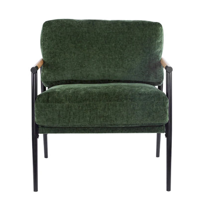 Varsts Modern Upholstered Accent Chair with Wood Frame, Emerald by Christopher Knight Home