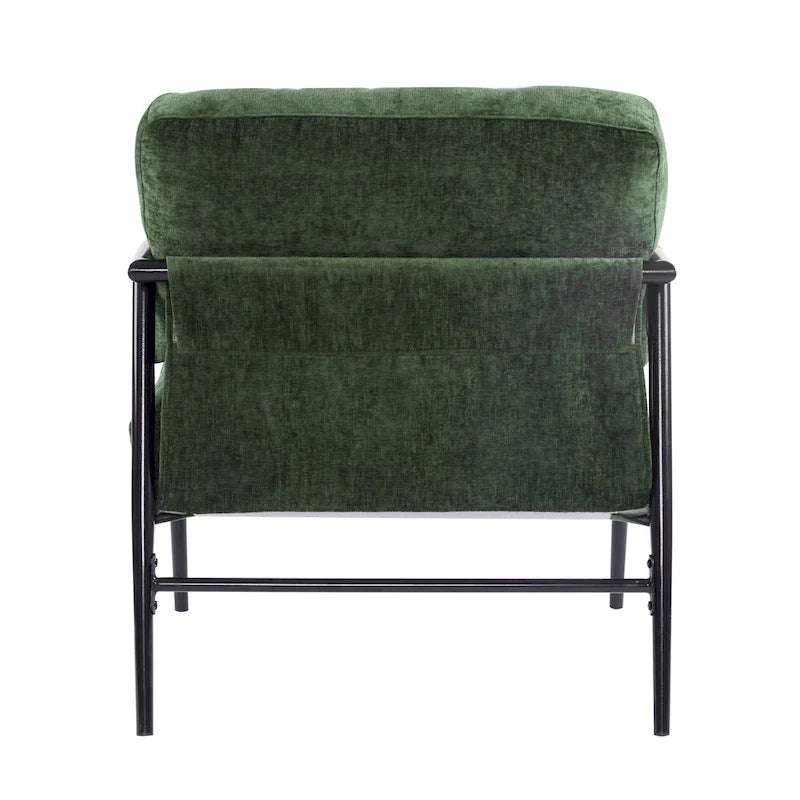 Varsts Modern Upholstered Accent Chair with Wood Frame, Emerald by Christopher Knight Home