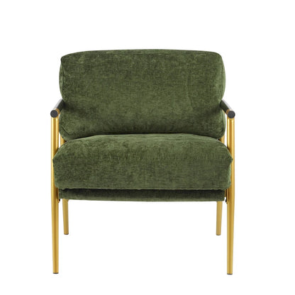 Varsts Modern Upholstered Accent Chair with Wood Frame, Emerald by Christopher Knight Home