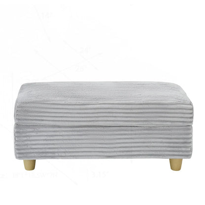 Comfortable Corduroy Sofa with Multiple Pillows and Storage Options