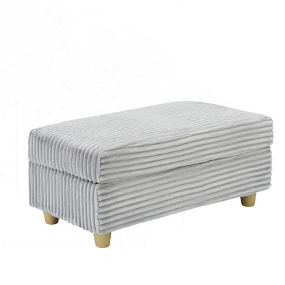 Comfortable Corduroy Sofa with Multiple Pillows and Storage Options