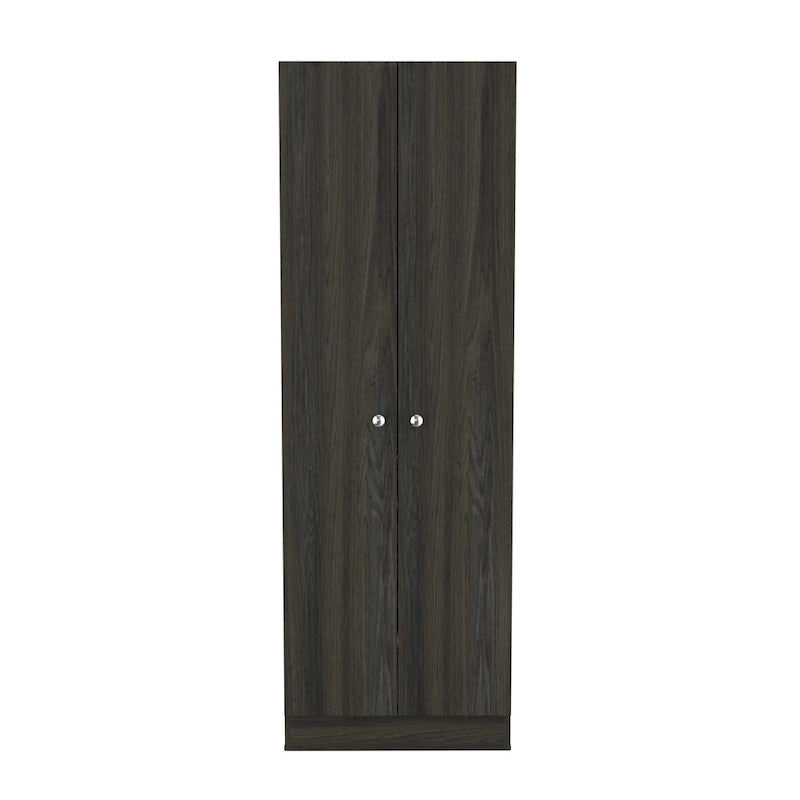 HomeRoots 71 Dark Brown Wood Pantry Or Storage Closet - 23.6' X '70.8' X '11.8