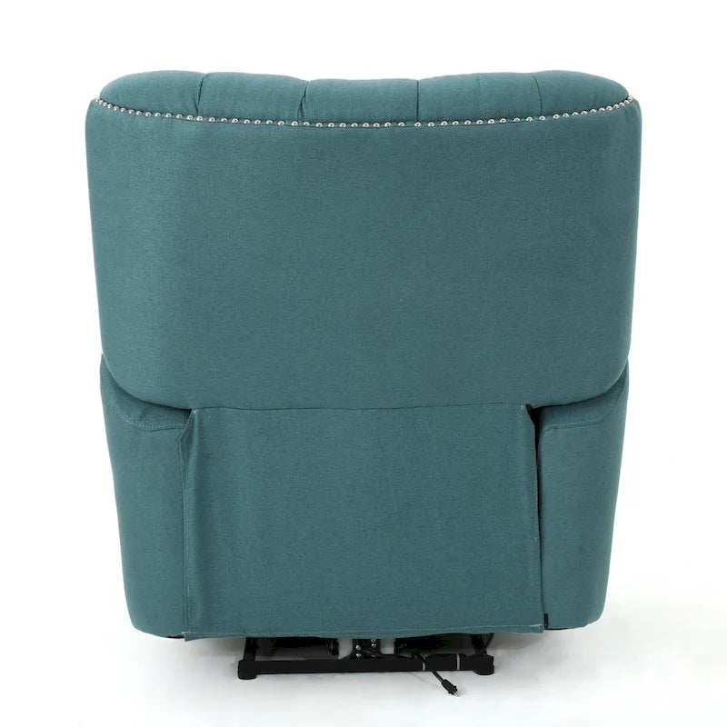 Electric Recliner with Copper Accents and Soft Upholstery, Comfortable Lounge Chair for Living Room, Teal
