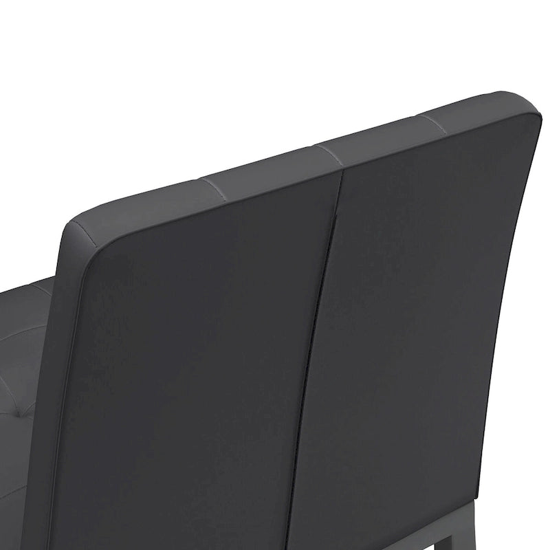 Modern High Bar Stools Set of 2, Kitchen Stool Island with PU Backrest, Gaming Chair with Metal Legs and Footstool