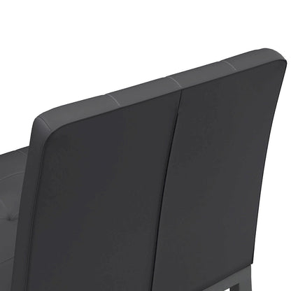 Modern High Bar Stools Set of 2, Kitchen Stool Island with PU Backrest, Gaming Chair with Metal Legs and Footstool