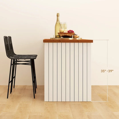 Rattan Counter Height Bar Stools Set of 2, 26 Wicker Barstools with Back, Modern Bar Chairs for Kitchen Island, Black