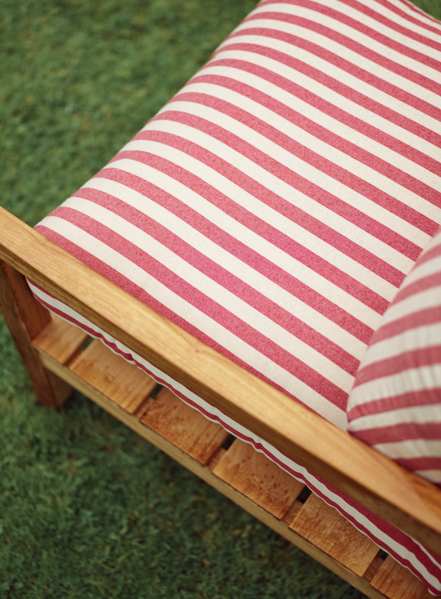 Emerson Garden Armchair, Fine Red Awning Stripe