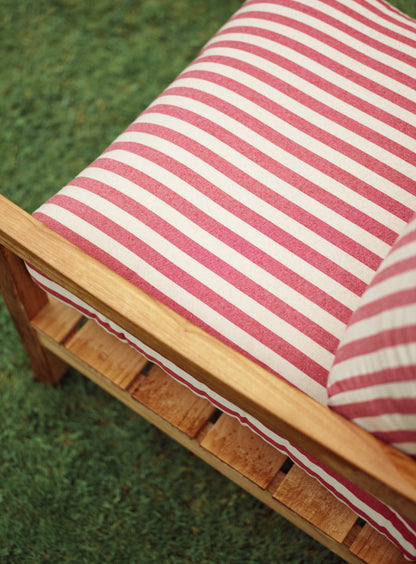 Emerson Garden Armchair, Fine Red Awning Stripe