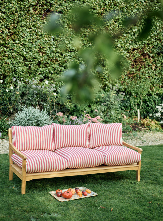 Emerson Garden Sofa, Fine Red Awning Stripe