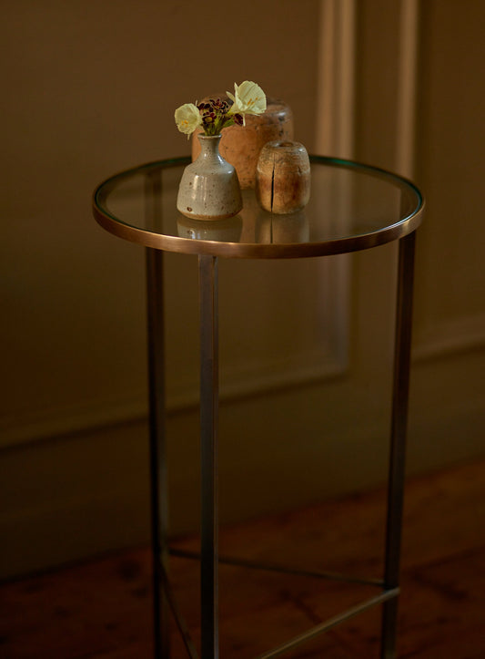 Phebe Side Table, Brass