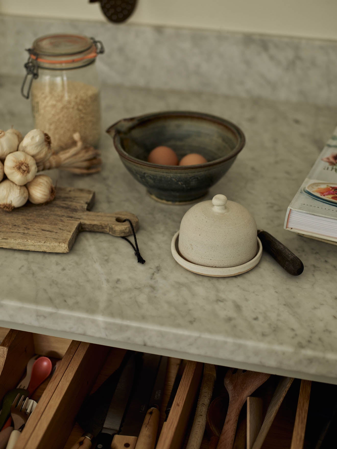 Stoneware Butter Dish