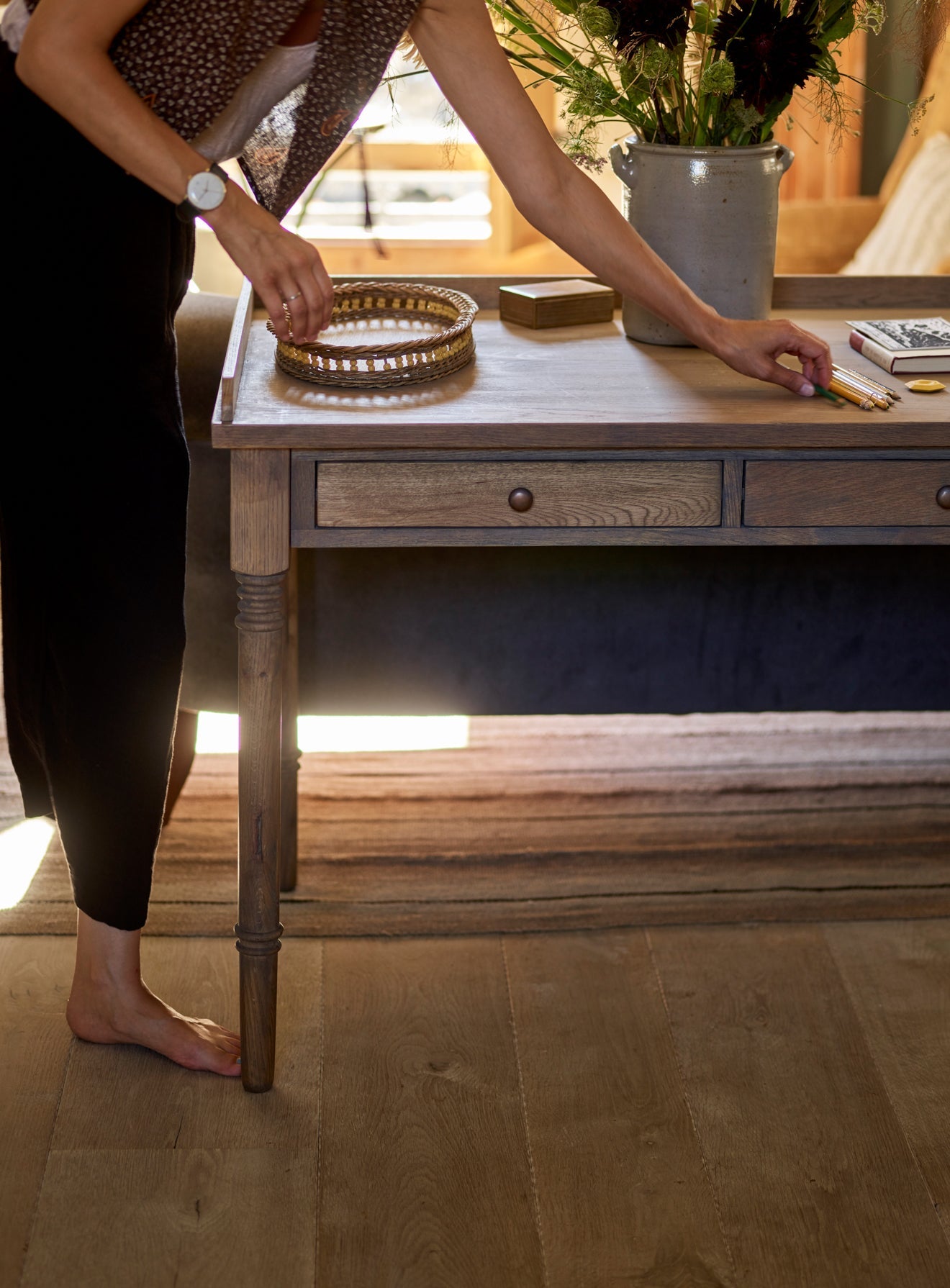 Stanton Oak Writing Desk