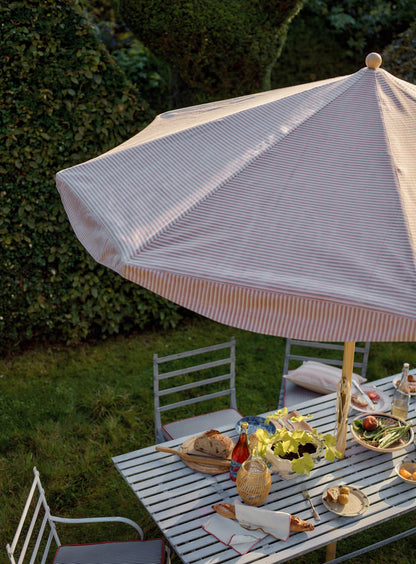 Polperro Parasol, Pink Stripe