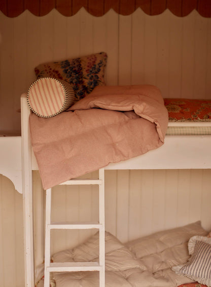 Bolster Cushion, Fine Green Ticking Stripe