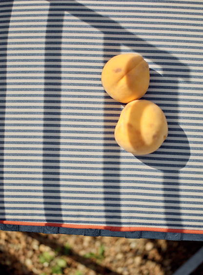 Sudbury Dining Chair Cushion, Navy Pinstripe