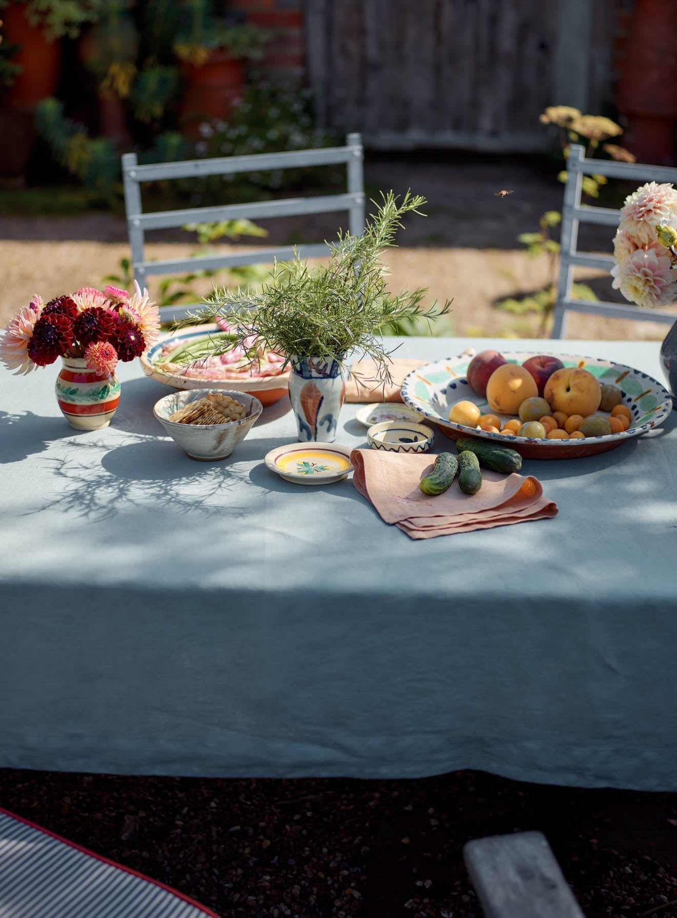 Linen Tablecloth, Blue