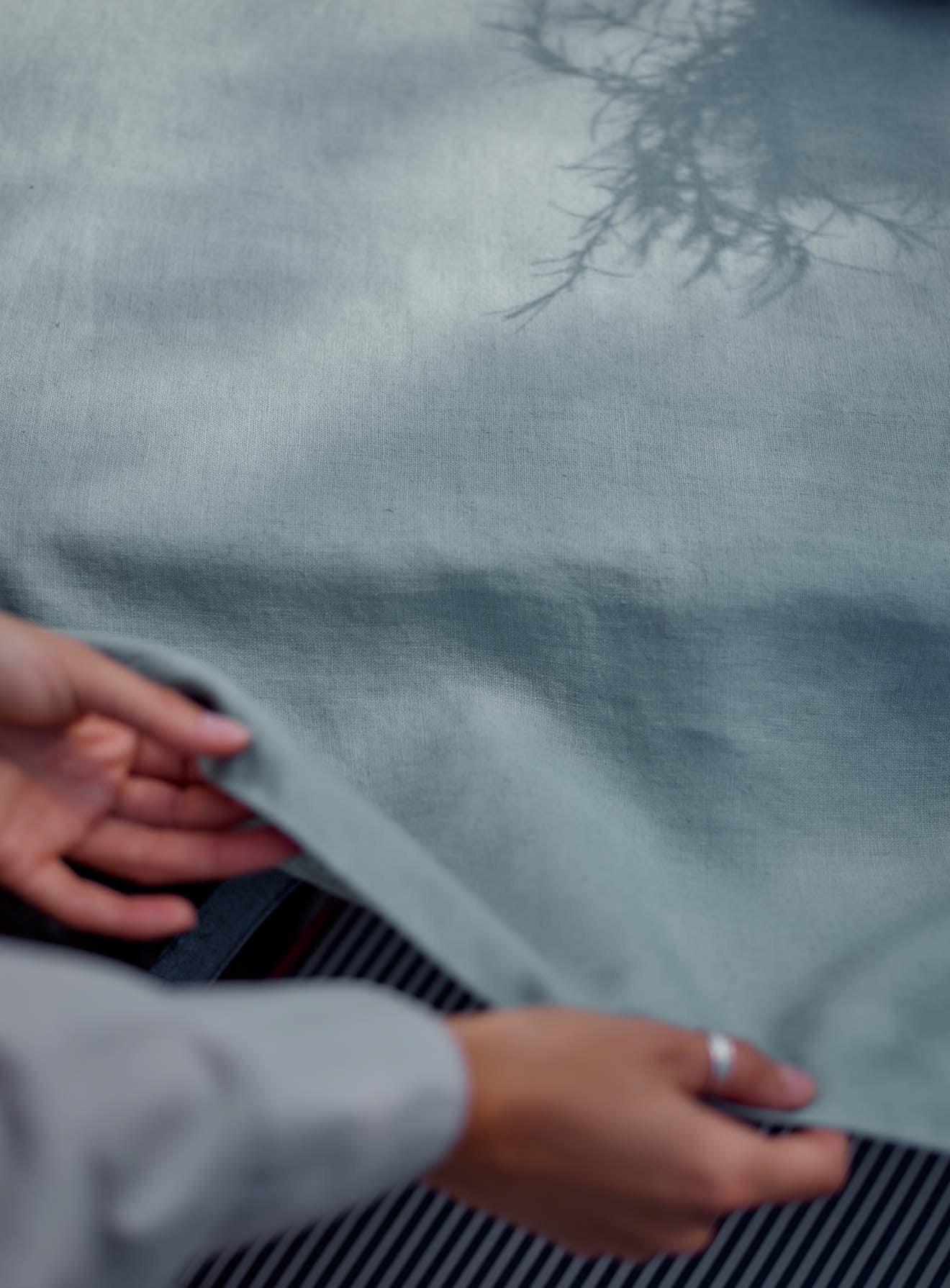 Linen Tablecloth, Blue