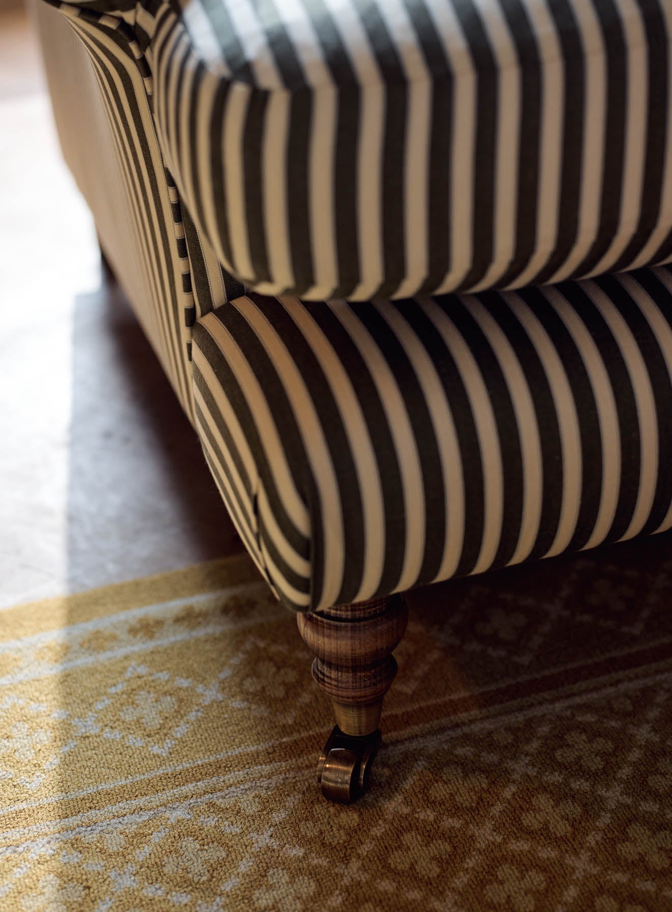 Remy Sofa, Three Seater, Heritage Green Stripe