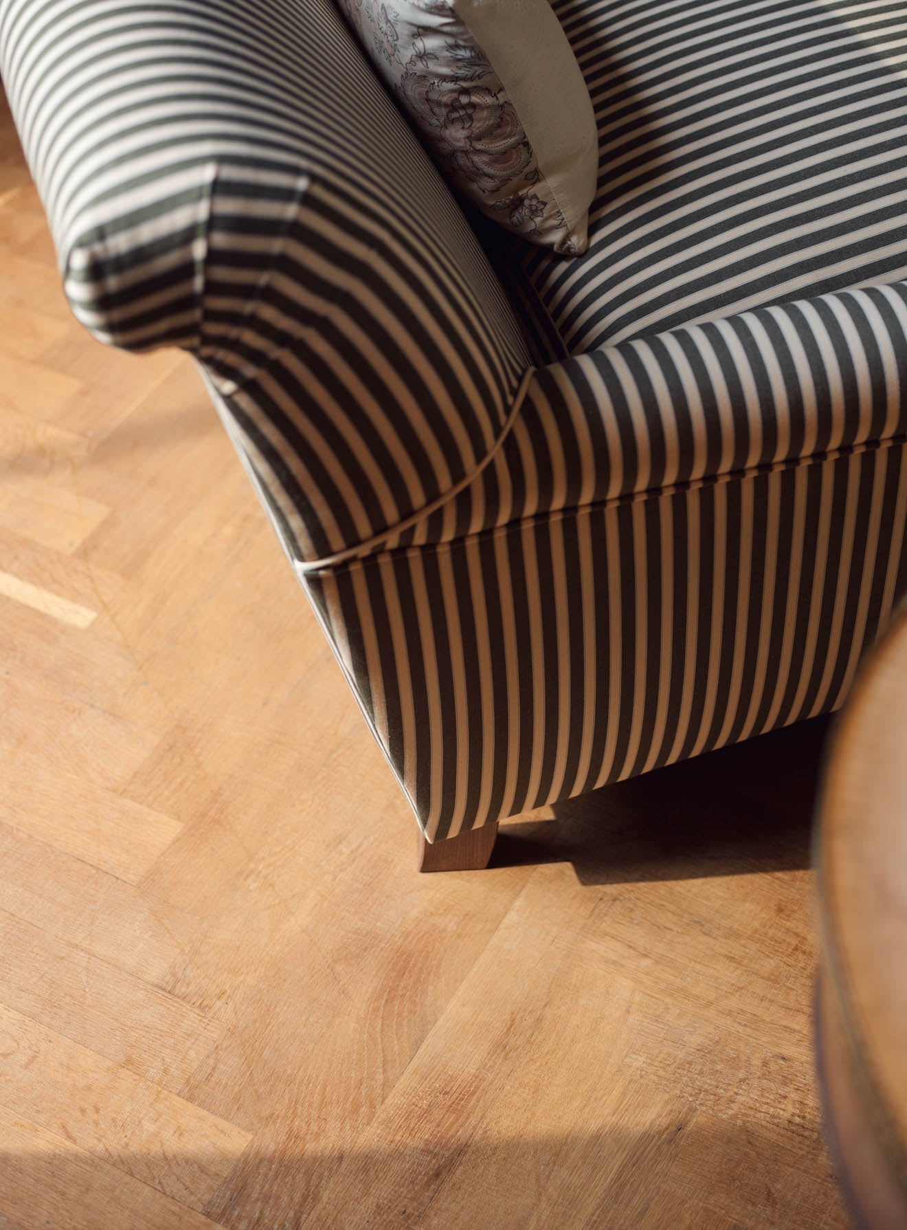 Remy Sofa, Three Seater, Heritage Green Stripe