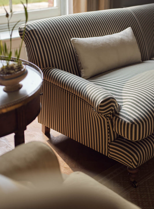 Remy Sofa, Three Seater, Heritage Green Stripe