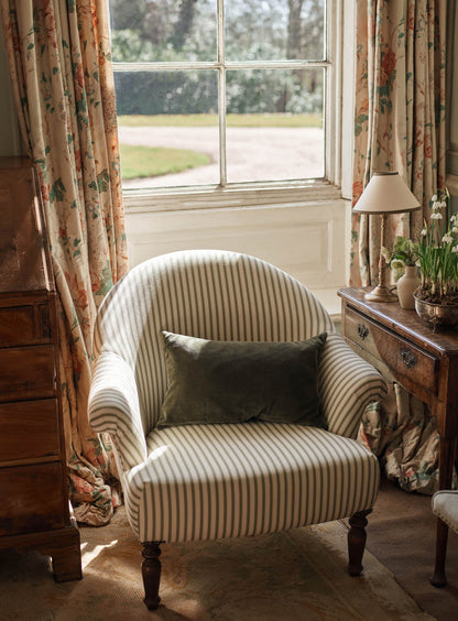 Clandon Armchair, Sage Stripe