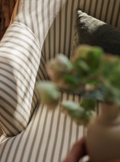 Clandon Armchair, Sage Stripe