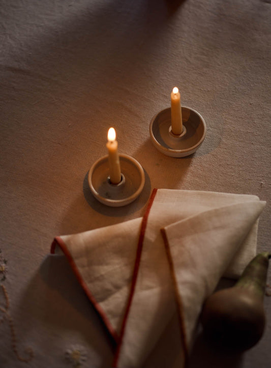 Stoneware Candle Holder