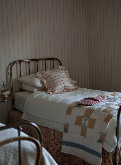 Lambswool Hot Water Bottle, Rust Stripe