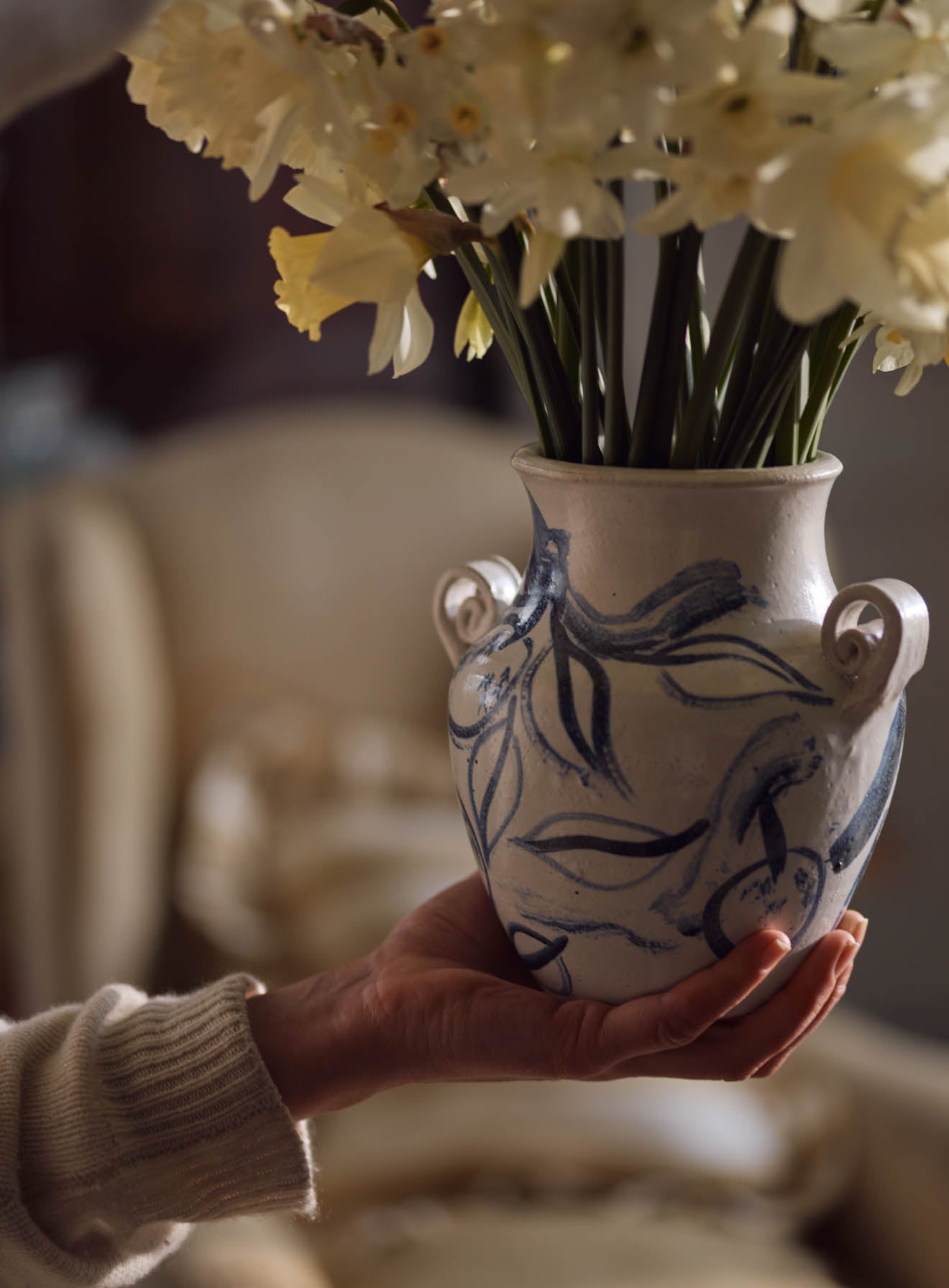 Fleur Hand Painted Vase
