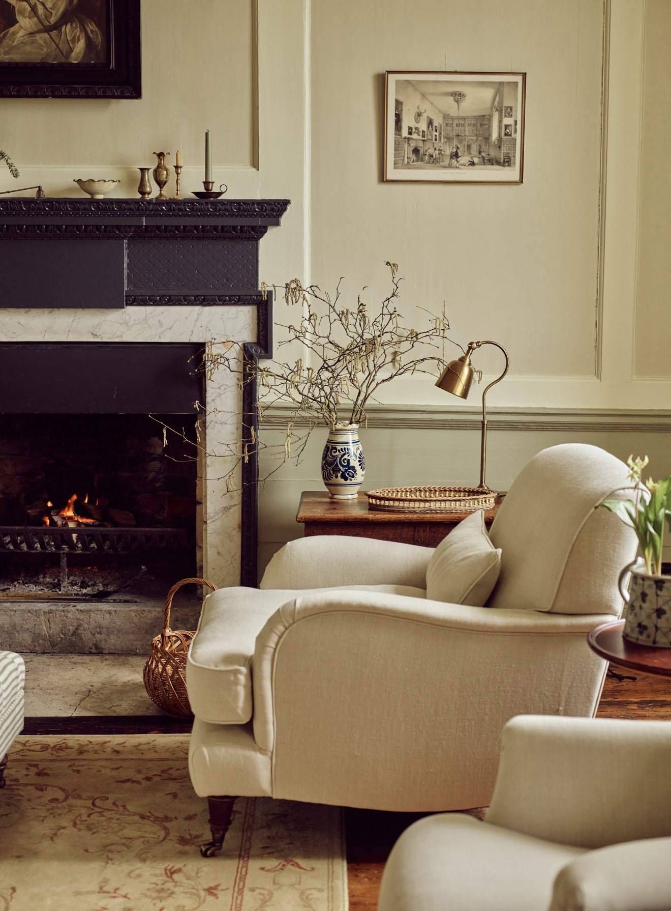 Abington Armchair, Ecru Linen