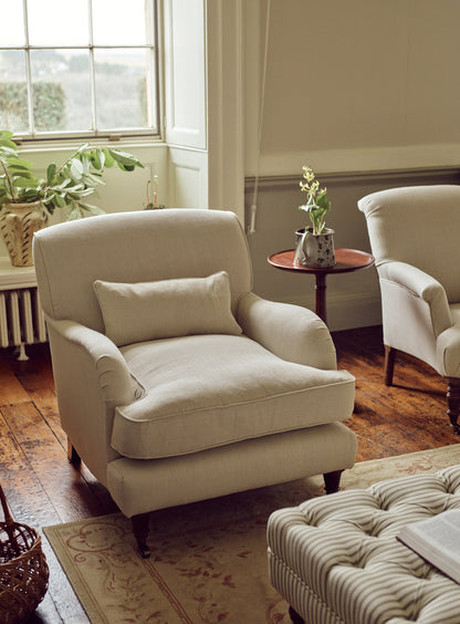 Abington Armchair, Ecru Linen
