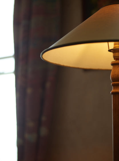 Arlo Card Lampshade, Small, Olive Trim